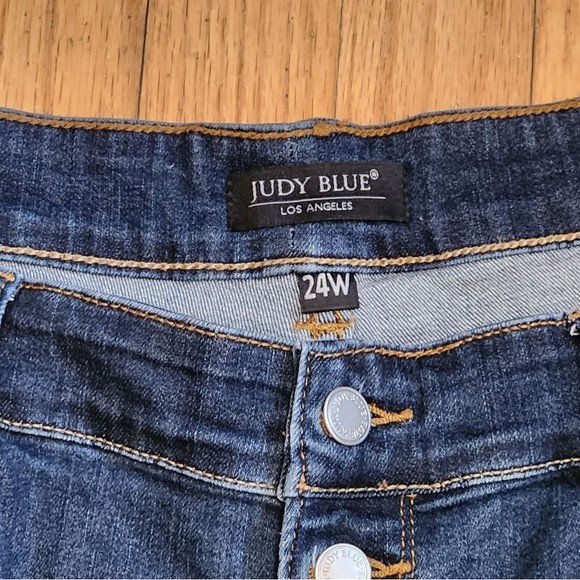 JUDY BLUE boyfriend High rise Jeans Size 24W Button fly - Picture 4 of 6